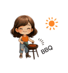 いろんなかわいい女の子たち♡（個別スタンプ：35）