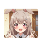 うさ耳みなみちゃんスタンプ（個別スタンプ：19）