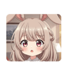 うさ耳みなみちゃんスタンプ（個別スタンプ：20）