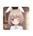うさ耳みなみちゃんスタンプ（個別スタンプ：26）