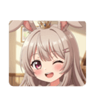 うさ耳みなみちゃんスタンプ（個別スタンプ：28）