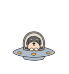 [アレンジ用]UFOで宇宙犬2（個別スタンプ：3）