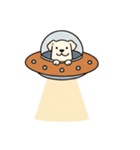[アレンジ用]UFOで宇宙犬2（個別スタンプ：5）