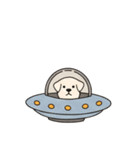 [アレンジ用]UFOで宇宙犬2（個別スタンプ：7）