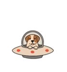 [アレンジ用]UFOで宇宙犬2（個別スタンプ：9）