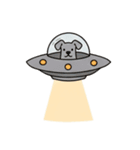 [アレンジ用]UFOで宇宙犬2（個別スタンプ：13）