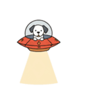 [アレンジ用]UFOで宇宙犬2（個別スタンプ：14）