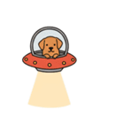 [アレンジ用]UFOで宇宙犬2（個別スタンプ：15）