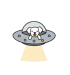[アレンジ用]UFOで宇宙犬2（個別スタンプ：16）