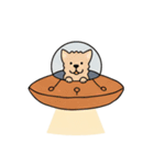 [アレンジ用]UFOで宇宙犬3（個別スタンプ：6）