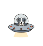 [アレンジ用]UFOで宇宙犬3（個別スタンプ：7）