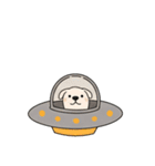 [アレンジ用]UFOで宇宙犬3（個別スタンプ：9）