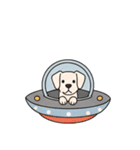 [アレンジ用]UFOで宇宙犬3（個別スタンプ：13）