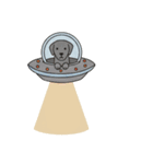 [アレンジ用]UFOで宇宙犬3（個別スタンプ：15）