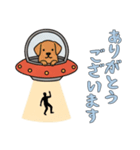 [ありがとうございます専用]UFOで宇宙犬3（個別スタンプ：1）