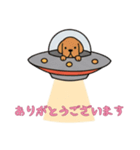[ありがとうございます専用]UFOで宇宙犬3（個別スタンプ：3）