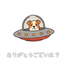 [ありがとうございます専用]UFOで宇宙犬2（個別スタンプ：3）