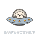 [ありがとうございます専用]UFOで宇宙犬2（個別スタンプ：6）