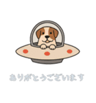 [ありがとうございます専用]UFOで宇宙犬2（個別スタンプ：7）
