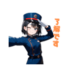 【毎日使えます】可愛い車掌さんスタンプ（個別スタンプ：3）