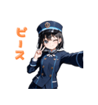 【毎日使えます】可愛い車掌さんスタンプ（個別スタンプ：5）