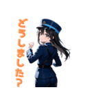 【毎日使えます】可愛い車掌さんスタンプ（個別スタンプ：13）