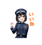 【毎日使えます】可愛い車掌さんスタンプ（個別スタンプ：14）