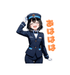 【毎日使えます】可愛い車掌さんスタンプ（個別スタンプ：33）