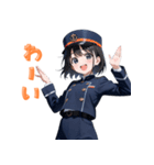 【毎日使えます】可愛い車掌さんスタンプ（個別スタンプ：35）