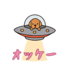 [オッケー専用]UFOで宇宙犬3（個別スタンプ：7）