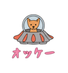 [オッケー専用]UFOで宇宙犬3（個別スタンプ：15）