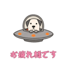 [お疲れ様です専用]UFOで宇宙犬3（個別スタンプ：5）