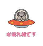 [お疲れ様です専用]UFOで宇宙犬3（個別スタンプ：6）