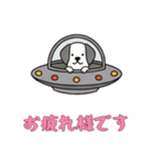 [お疲れ様です専用]UFOで宇宙犬3（個別スタンプ：12）