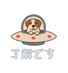 [了解です専用]UFOで宇宙犬2（個別スタンプ：12）