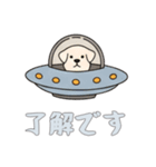 [了解です専用]UFOで宇宙犬2（個別スタンプ：16）