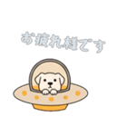 [お疲れ様です専用]UFOで宇宙犬2（個別スタンプ：1）