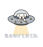 [気を付けて来てね専用]UFOで宇宙犬2（個別スタンプ：2）