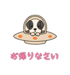 [お帰りなさい専用]UFOで宇宙犬3（個別スタンプ：4）