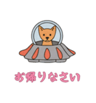 [お帰りなさい専用]UFOで宇宙犬3（個別スタンプ：12）