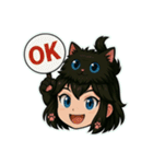にゃん娘【黒】（個別スタンプ：39）