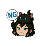 にゃん娘【黒】（個別スタンプ：40）