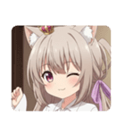 紫リボンポニーテールみなみちゃんスタンプ（個別スタンプ：19）