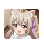 紫リボンポニーテールみなみちゃんスタンプ（個別スタンプ：24）
