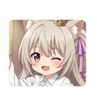 紫リボンポニーテールみなみちゃんスタンプ（個別スタンプ：26）