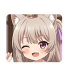 紫リボンポニーテールみなみちゃんスタンプ（個別スタンプ：29）