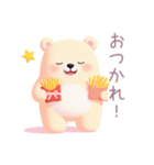ハンバーガーと白くまスタンプ（個別スタンプ：29）