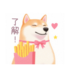 ハンバーガーと柴犬スタンプ（個別スタンプ：11）