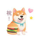 ハンバーガーと柴犬スタンプ（個別スタンプ：29）