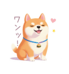 ハンバーガーと柴犬スタンプ（個別スタンプ：32）